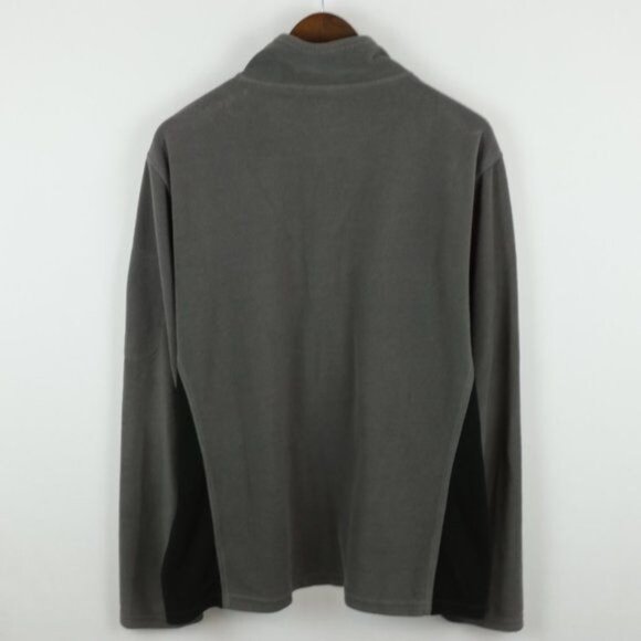 Alpine Design Men's Large Gray Black Fleece 1/4 Zip Performance Pullover Jacket - Picture 3 of 8